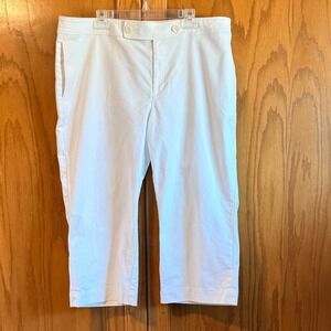 Lauren Ralph‎ Lauren White Capris Stretch Cotton Pants Plus Size 18W